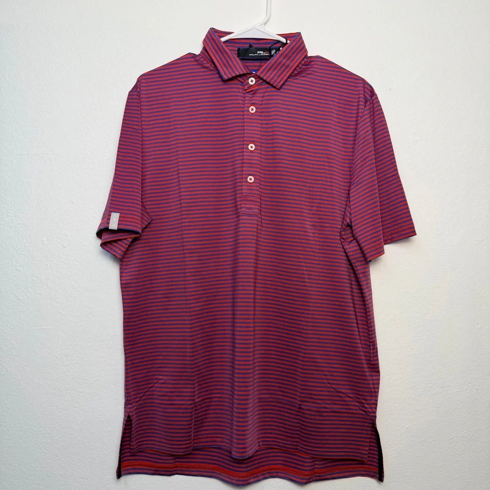 RLX Ralph Lauren Men's Polo Shirt -Stripes golf dry‎ fit athletic sport